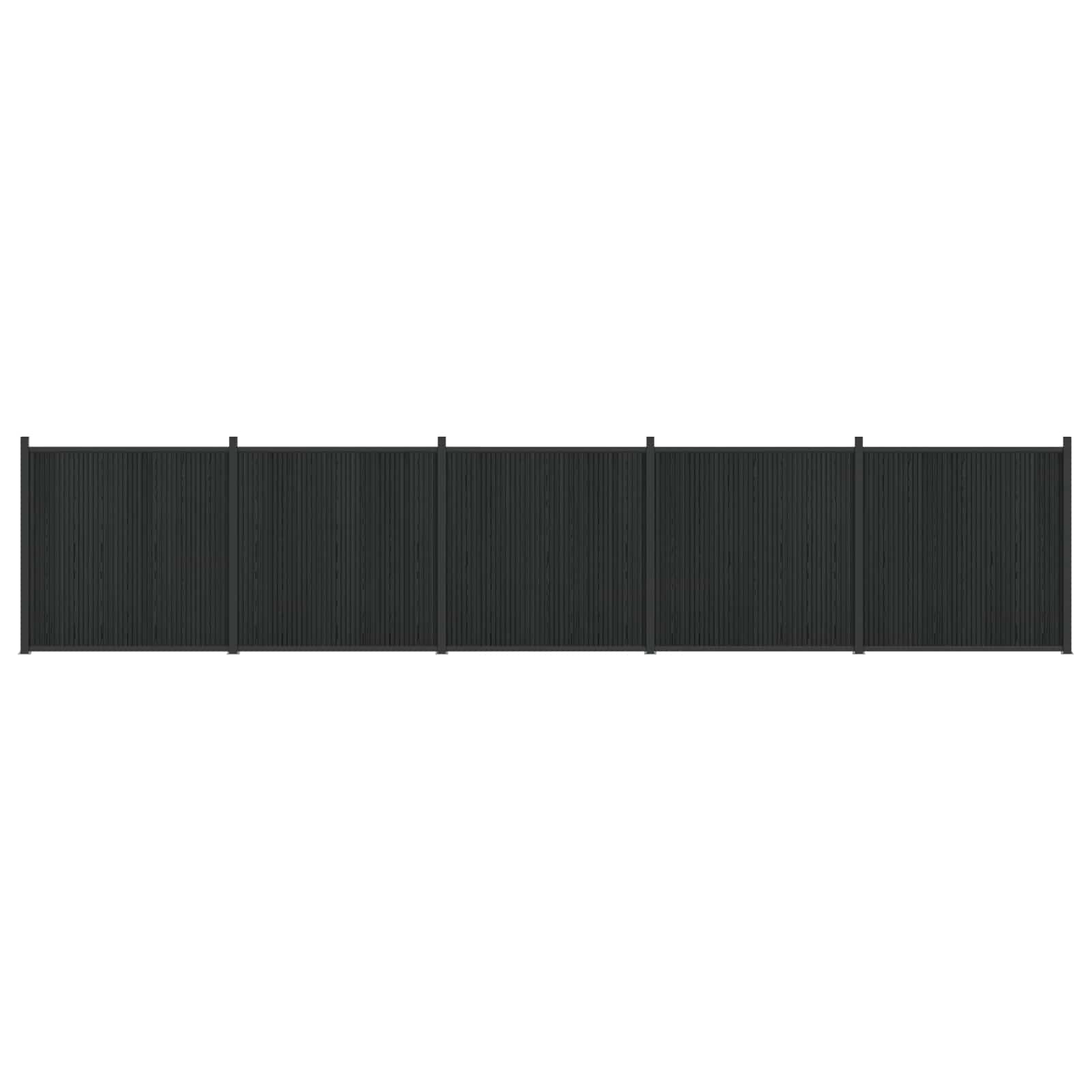 Maison Exclusive - Zaunelement 5 Stk. 880 X 186,5 Cm Wpc Und Alum