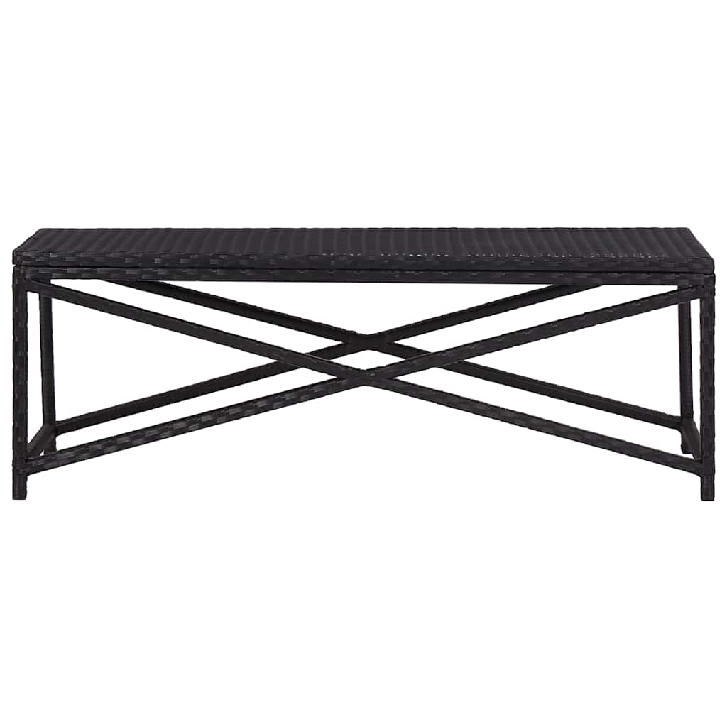 Maison Exclusive - Gartenbank 120 Cm Poly Rattan Schwarz