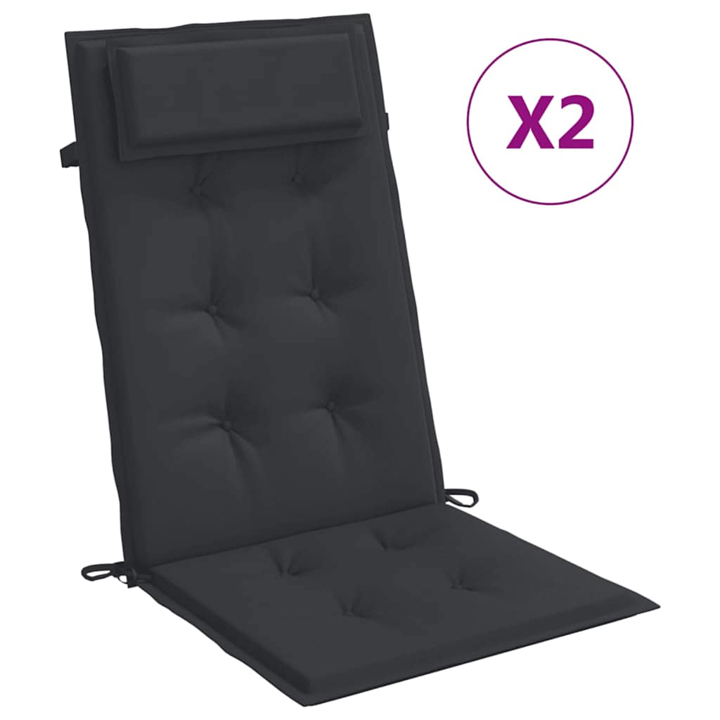 Maison Exclusive - Hochlehner-auflagen 2 Stk. Schwarz Oxford-gewe
