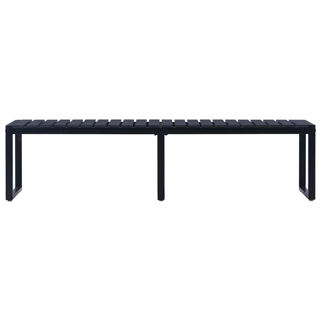 Maison Exclusive - Gartenbank 180 Cm Ps-platte Schwarz