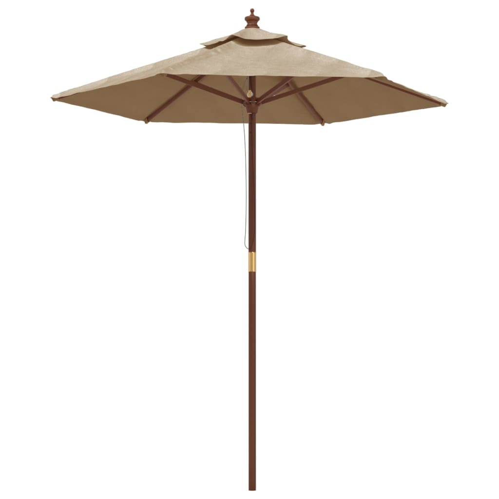 Maison Exclusive - Sonnenschirm Mit Holzmast Taupe 196x231 Cm