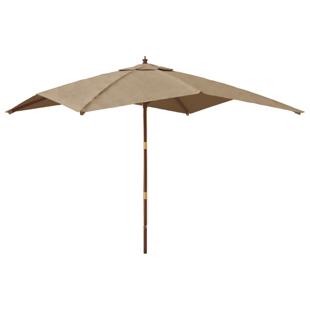 Maison Exclusive - Sonnenschirm Mit Holzmast Taupe 300x300x273 Cm