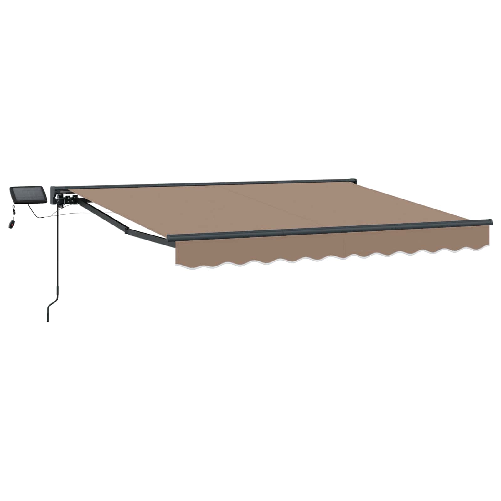 Maison Exclusive - Manueller Markisenrahmen Mit Leds Taupe 5 X 3