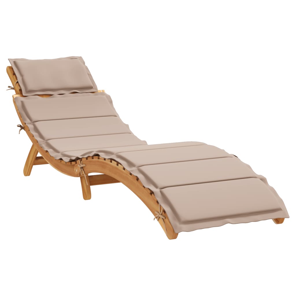 Maison Exclusive - Sonnenliege Massivholz Akazie Taupe