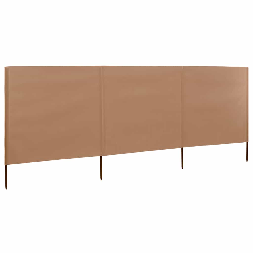 Maison Exclusive - 3-teiliges Windschutzgewebe 400 X 80 Cm Taupe