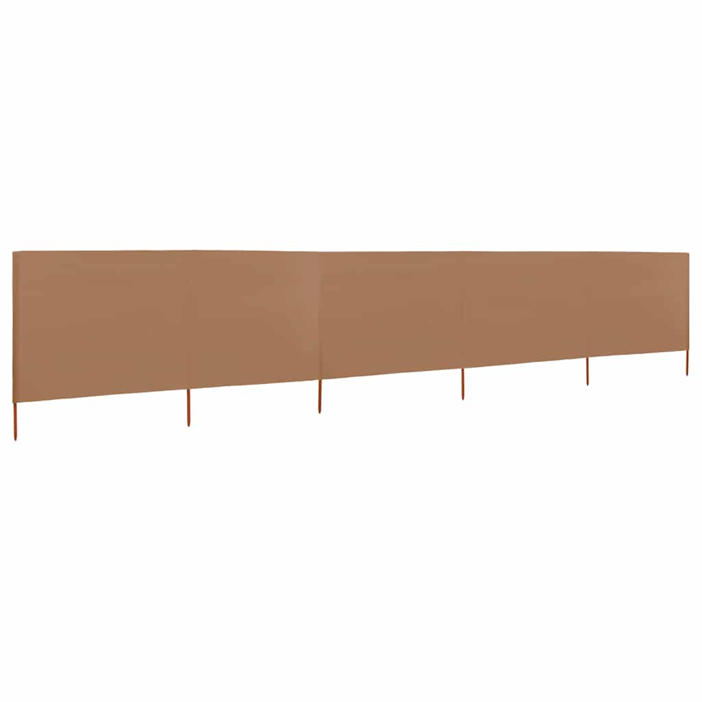 Maison Exclusive - 5-teiliges Windschutzgewebe 600 X 80 Cm Taupe