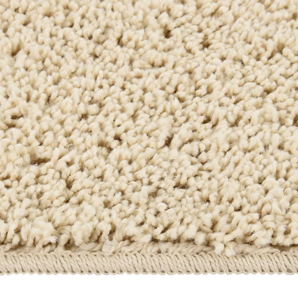 Maison Exclusive - Shaggy-teppich Creme 140x200 Cm Rutschfest