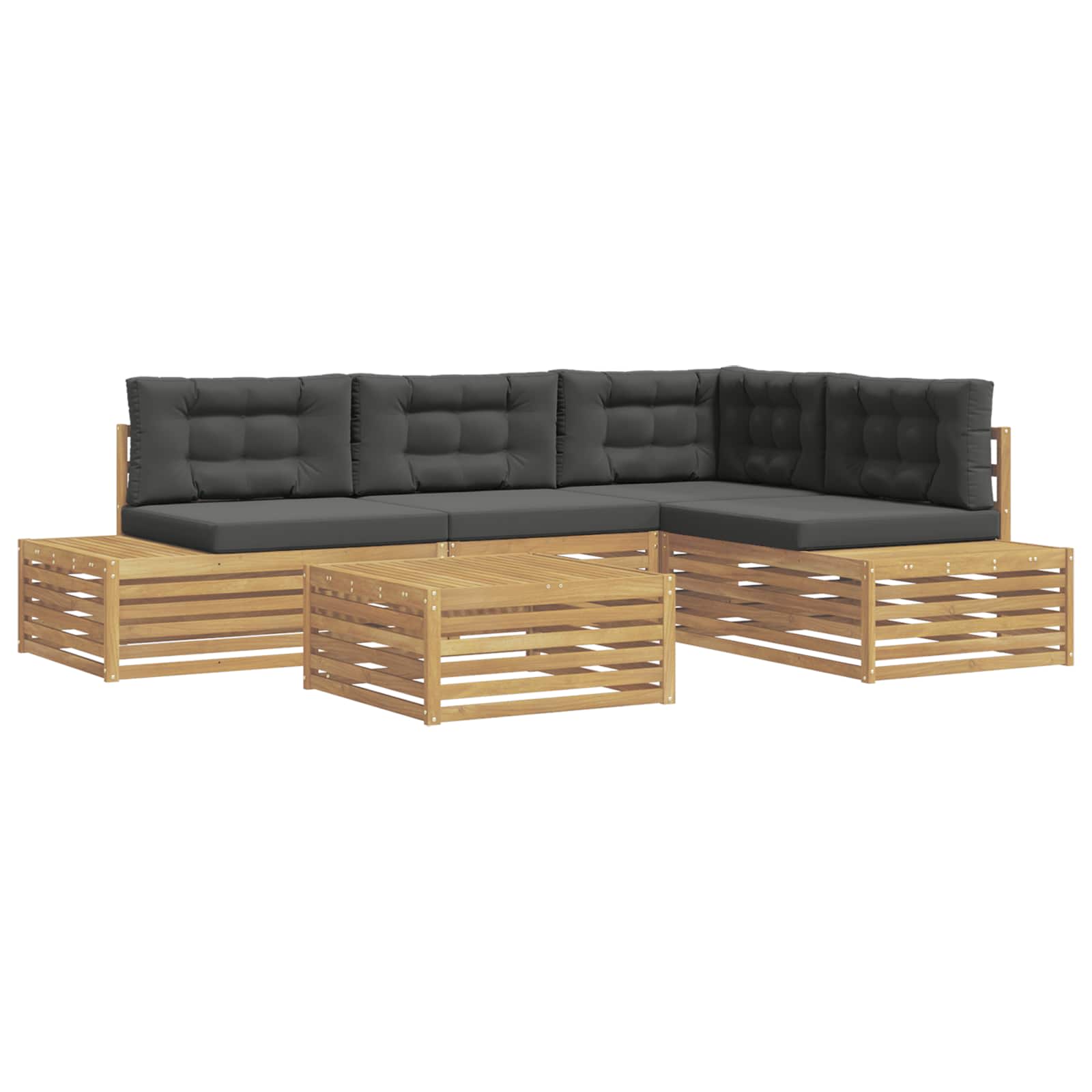 Maison Exclusive - 6 Stk. Outdoor-sofagarnitur Polyester Weiß