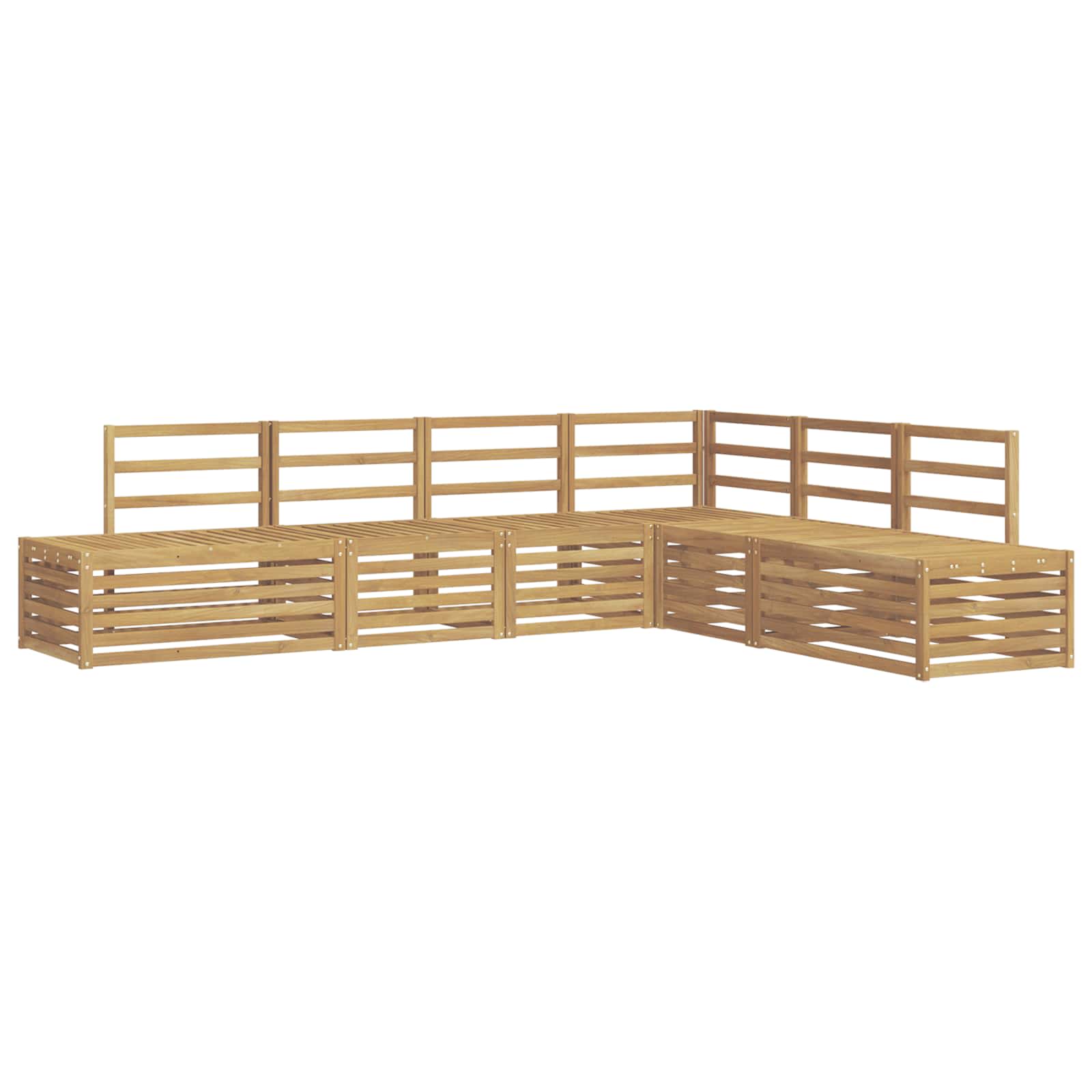 Maison Exclusive - Outdoor-sofagarnitur 6 Stück Weiß