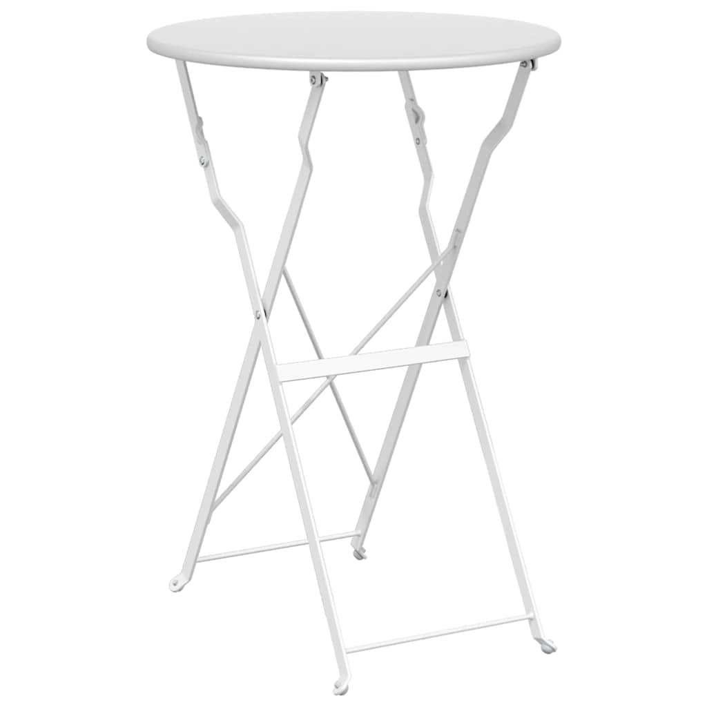 Maison Exclusive - Bistrotisch Weiß Ø 50 X 71 Cm Pulverbeschichte