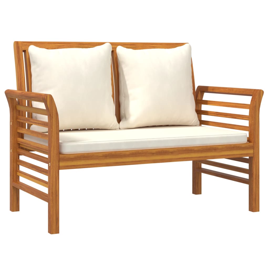 Maison Exclusive - Sofabank Mit Cremeweißen Kissen Massivholz Aka