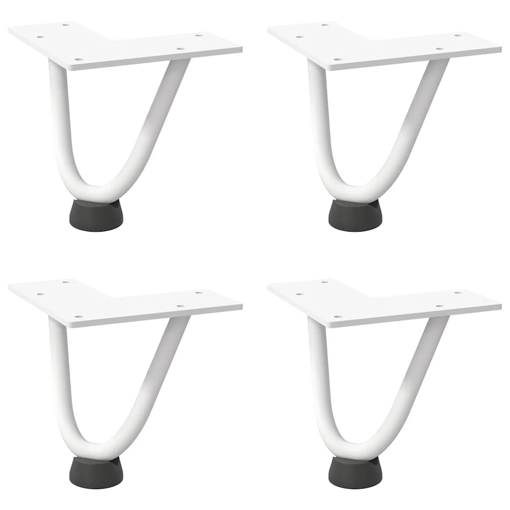 Maison Exclusive - Haarnadelbeine Für Couchtisch 4 Stk. Weiß 10 C