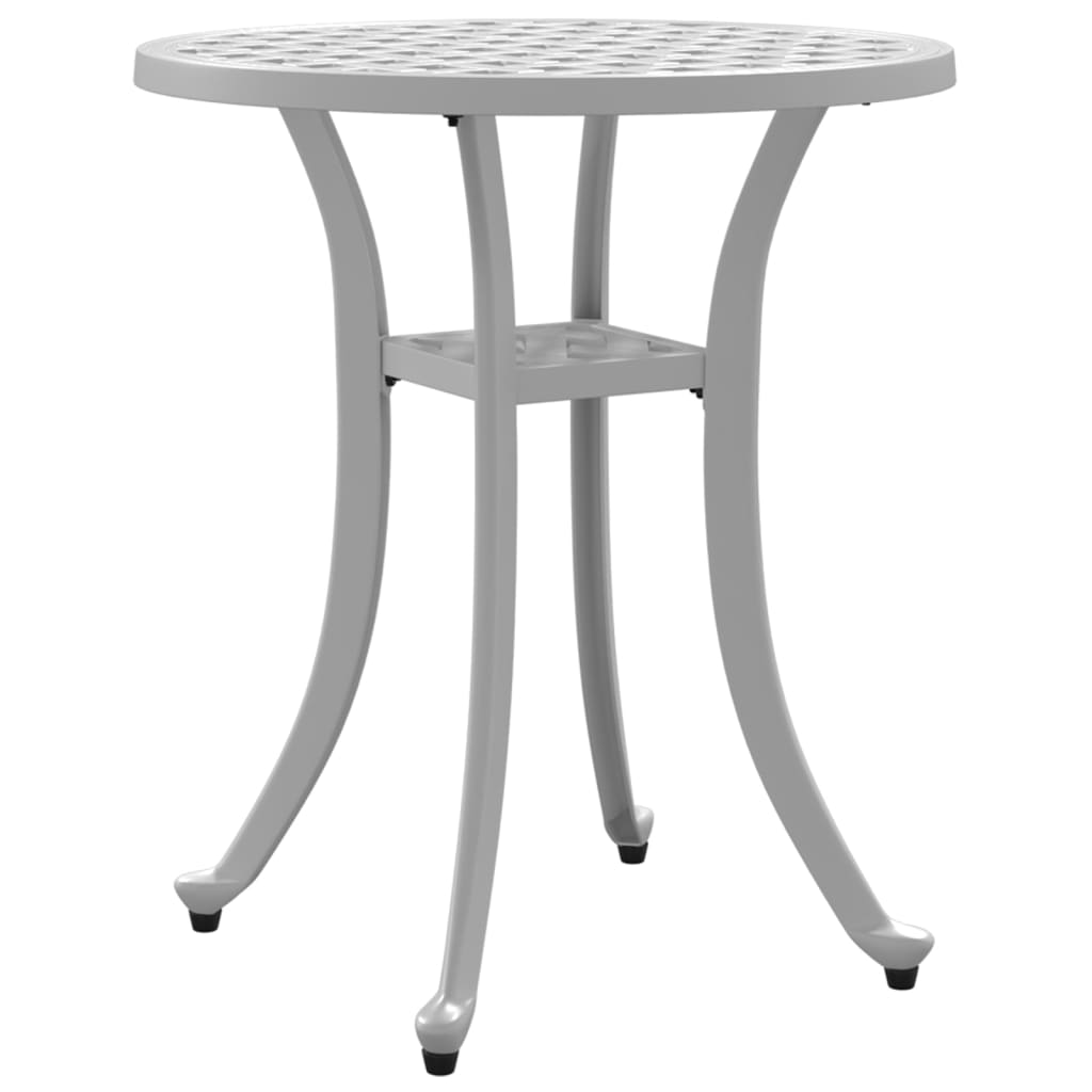 Maison Exclusive - Gartentisch Weiß Ø48x53 Cm Aluminiumguss