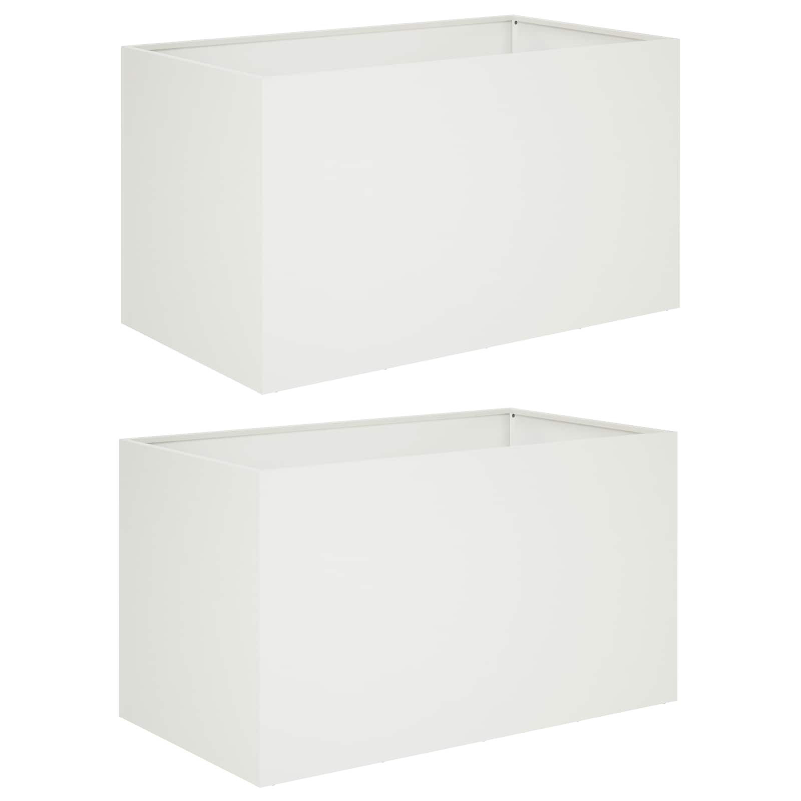 Maison Exclusive - Garten-pflanzgefäß 2 Stk. Weiß 100 X 50 X 50 C