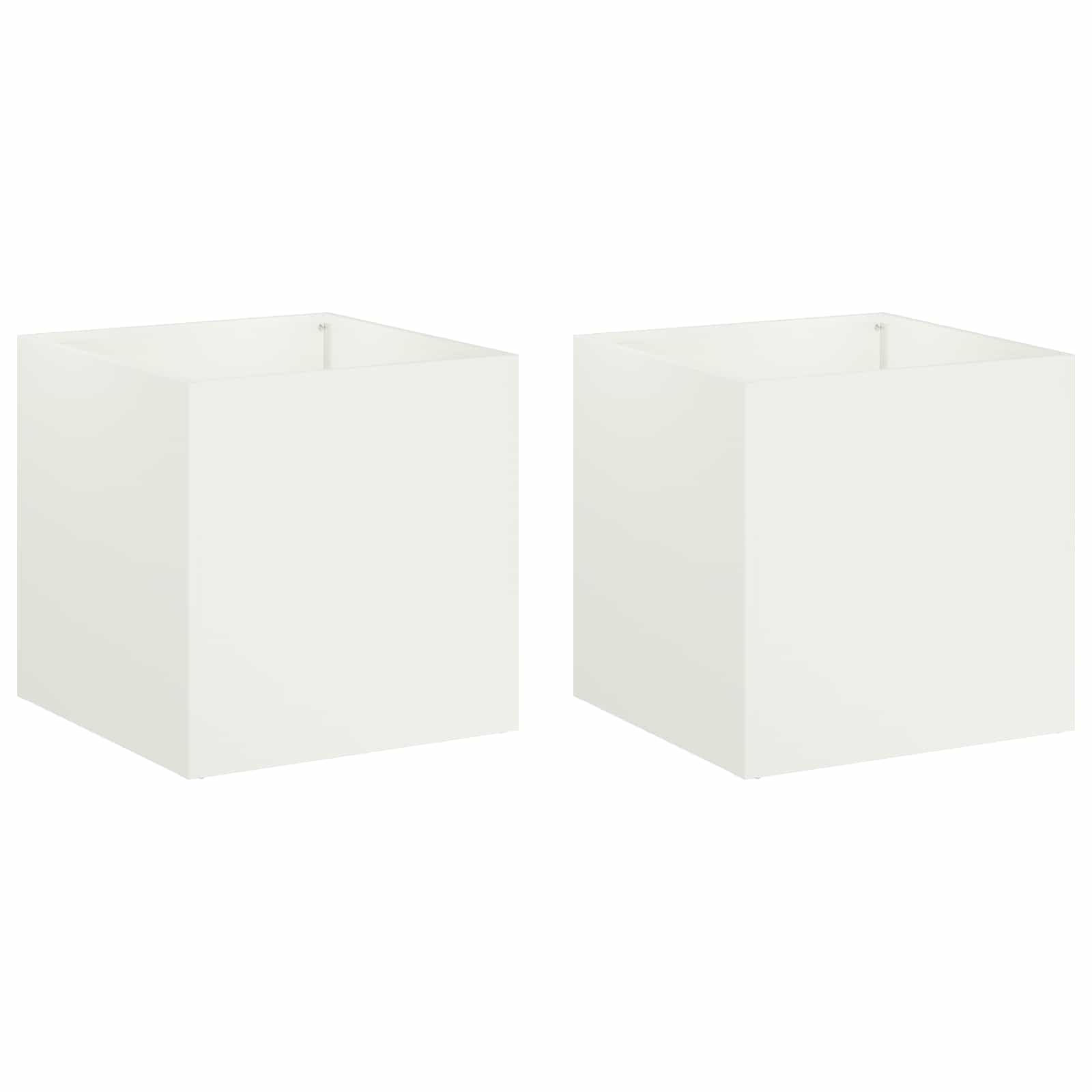 Maison Exclusive - Garten-pflanzgefäß 2 Stk. Weiß 35 X 35 X 35 Cm