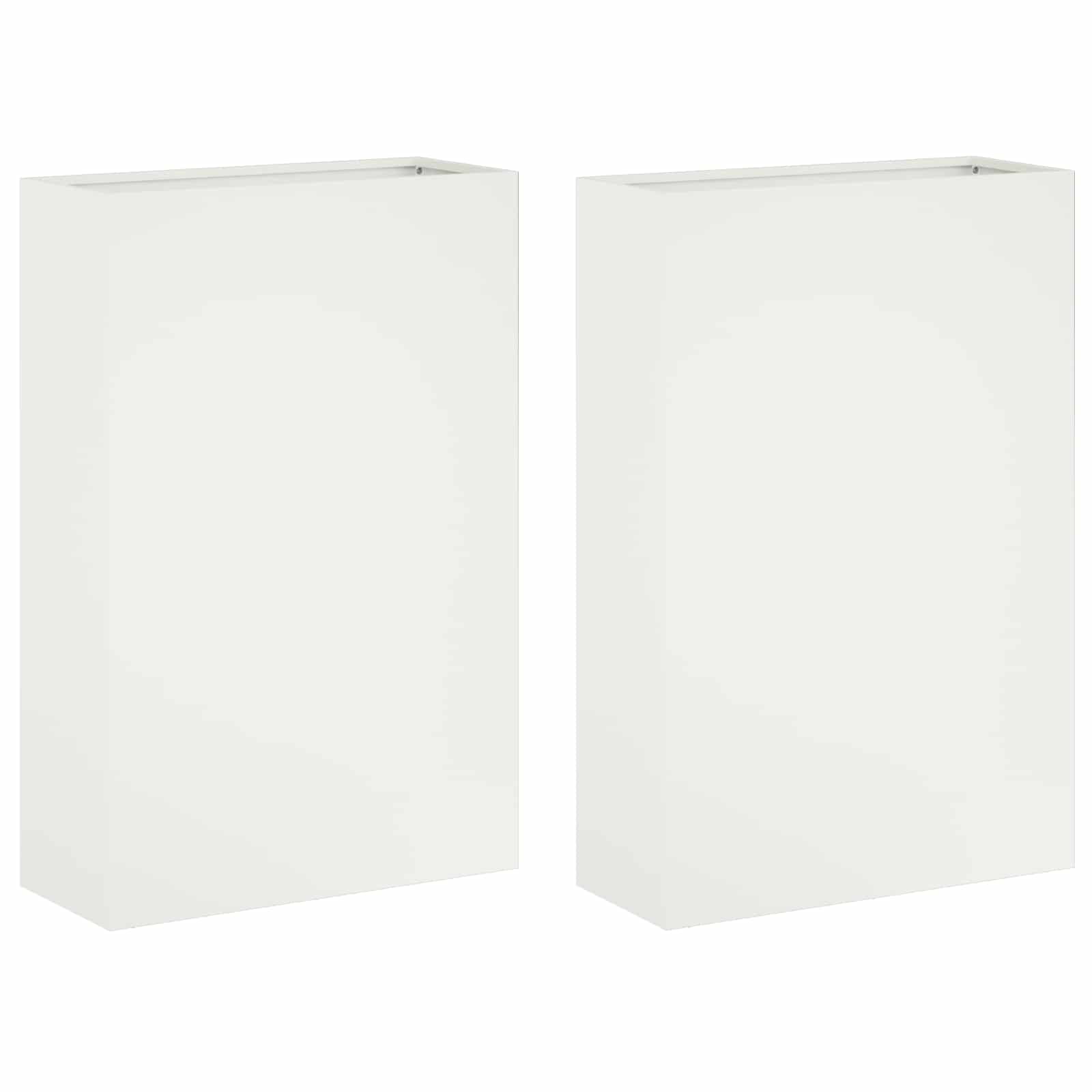 Maison Exclusive - Garten-pflanzgefäß 2 Stk. Weiß 40 X 20 X 75 Cm