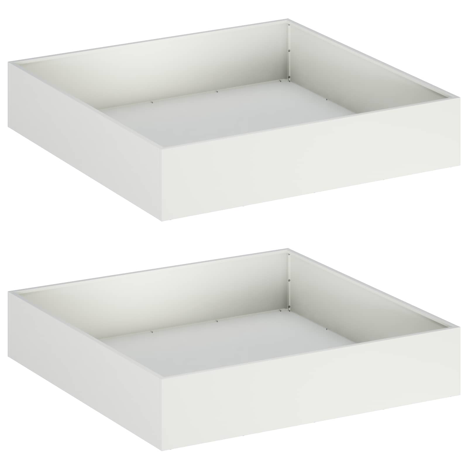 Maison Exclusive - Garten-pflanzgefäß 2 Stk. Weiß 80 X 80 X 20 Cm