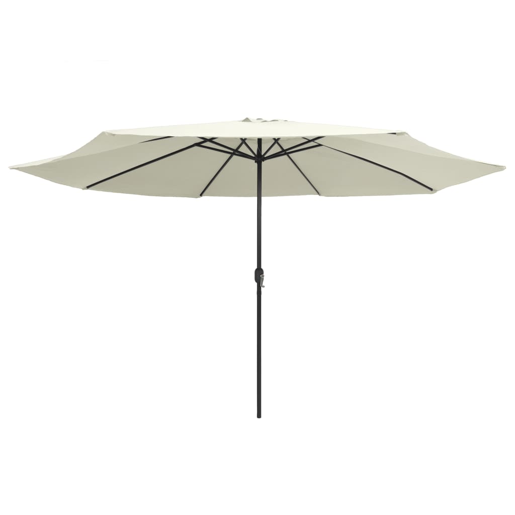 Maison Exclusive - Sonnenschirm Mit Metall-mast 390 Cm Sandweiß