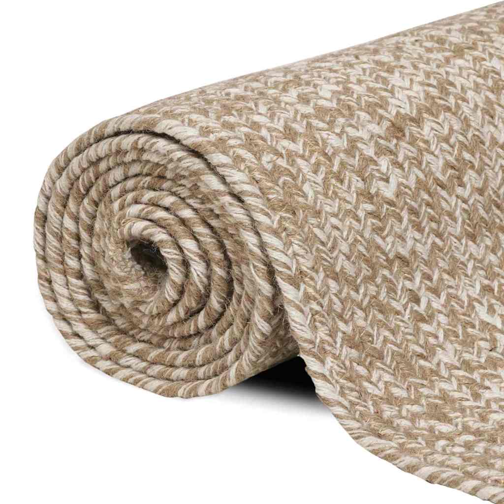 Maison Exclusive - Bereichsteppich Natürlich Und Weiß 80 X 150 Cm
