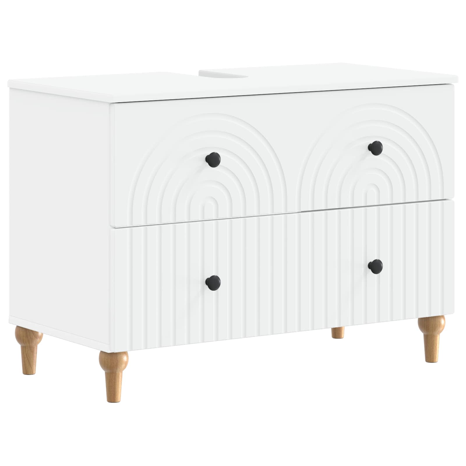 Maison Exclusive - Waschbeckenschrank Alkmaar Weiß 82 X 41 X 59 C