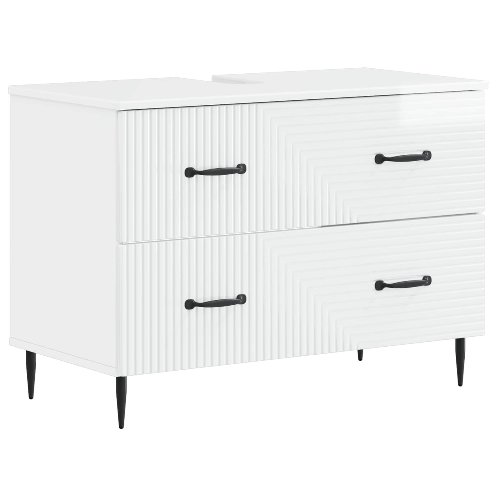 Maison Exclusive - Waschbeckenschrank Haarlem Hochglanz Weiß 82 X