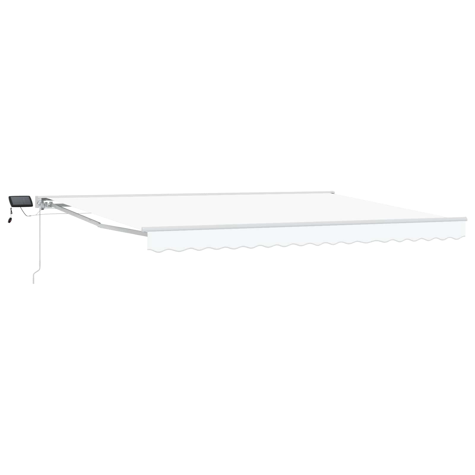 Maison Exclusive - Manueller Markisenrahmen Mit Leds Weiß 4 × 3,5