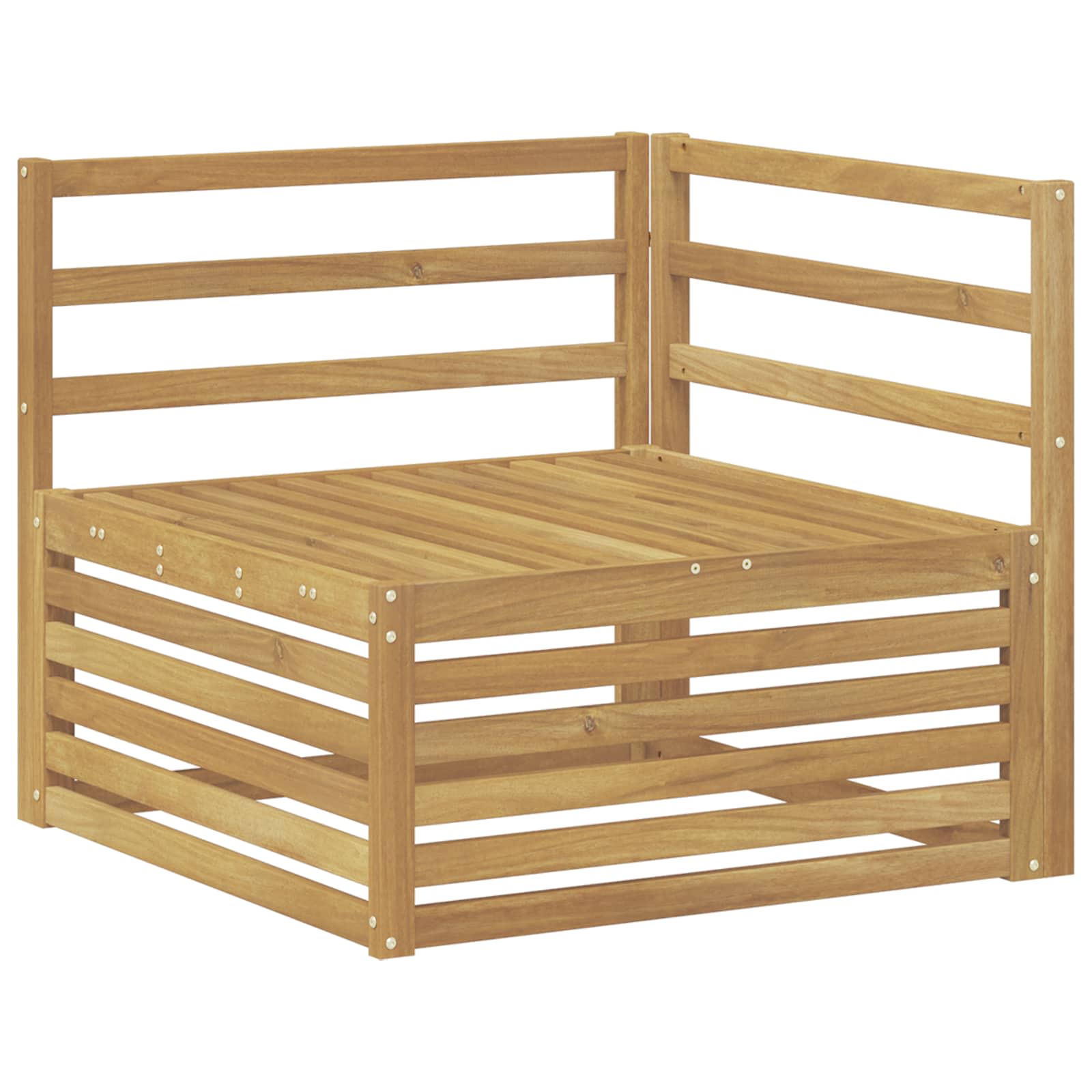 Maison Exclusive - Outdoor Ecksofa Massivholz Akazie Weiß 83 X 83