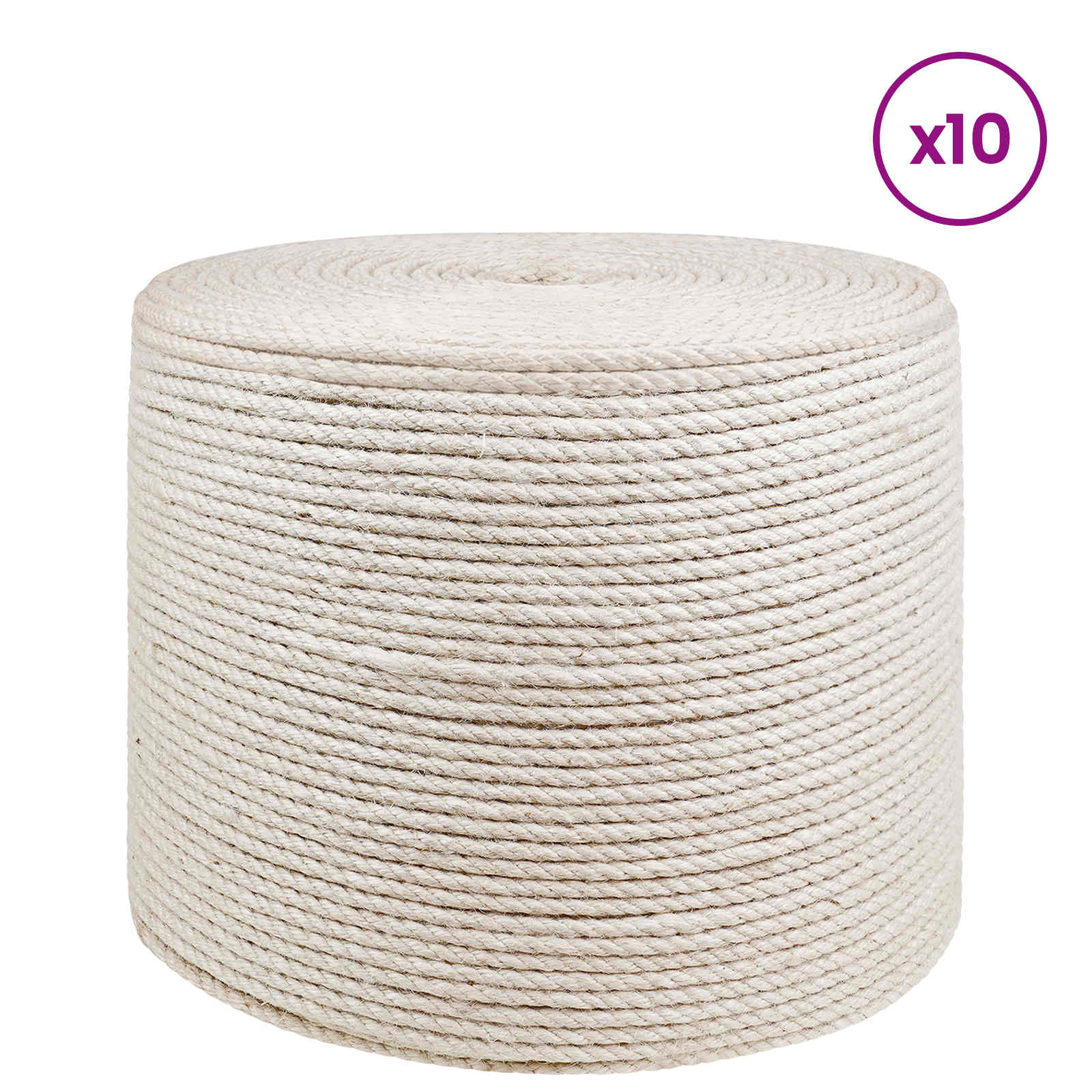 Maison Exclusive - Juteschnur 10 Stk. 2 Mm Weiß 100% Tossa Jute