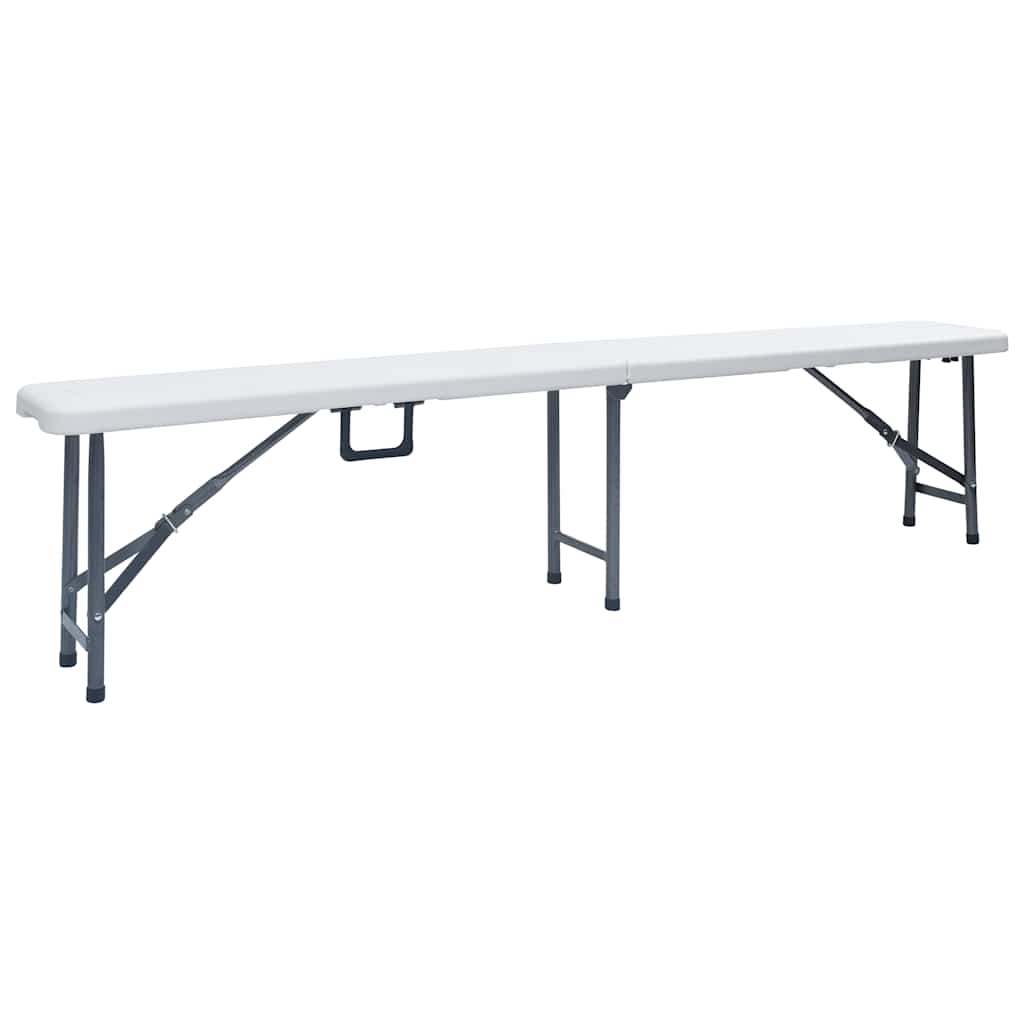 Maison Exclusive - Klappbare Gartenbänke 2 Stk. 180 Cm Hdpe Weiß