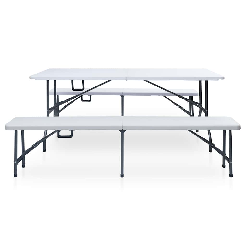 Maison Exclusive - Klappbarer Gartentisch Mit 2 Bänken 180 Cm Sta