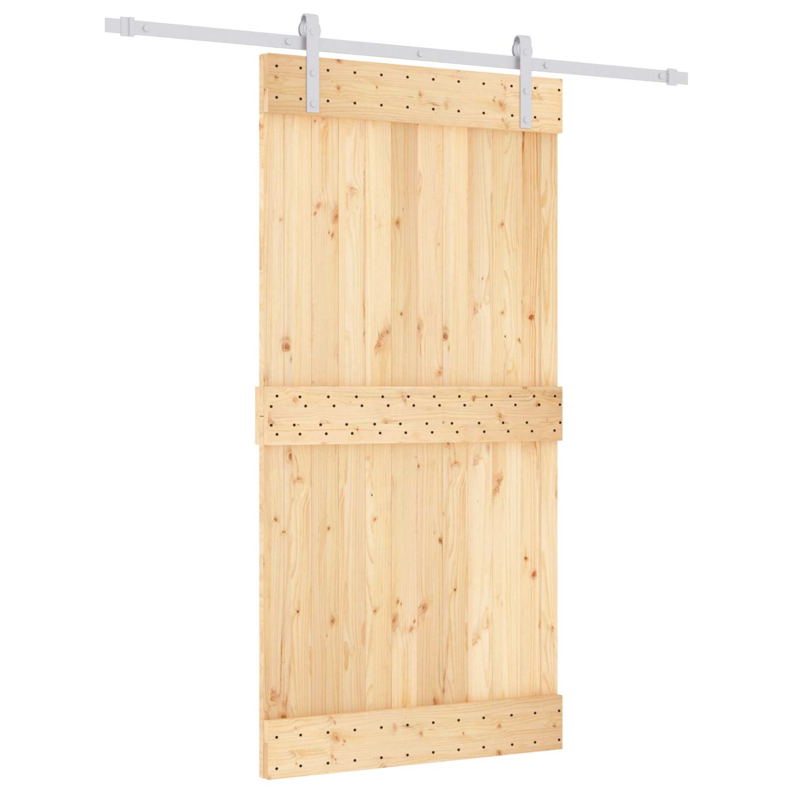 Maison Exclusive - Schiebetür Natürlich Und Weiß 100 X 210 Cm Mas
