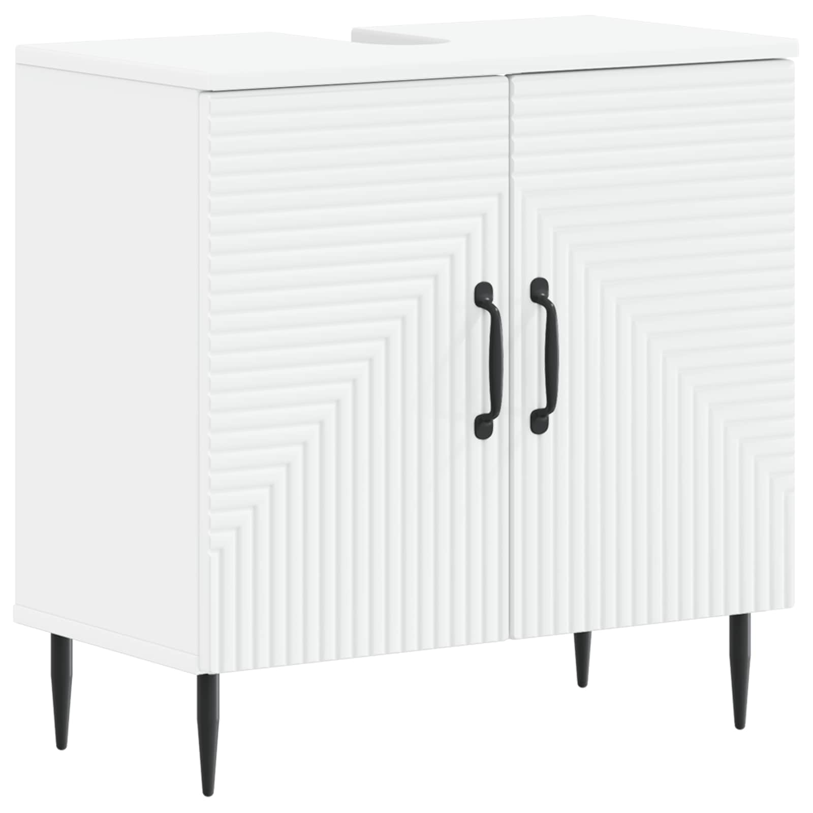 Maison Exclusive - Waschbeckenschrank Haarlem Weiß 59,5 X 31,5 X