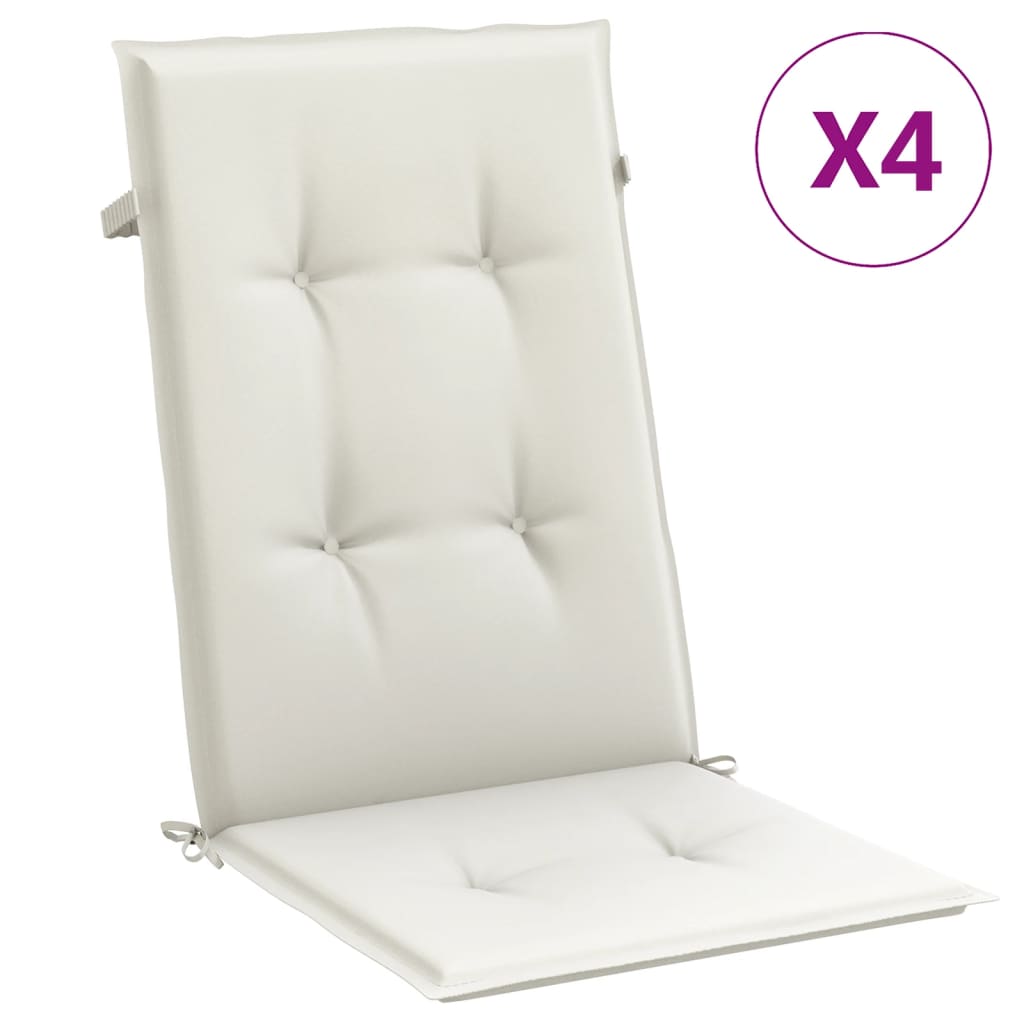 Maison Exclusive - Hochlehner-auflagen 4 Stk. Melange Creme 120x5