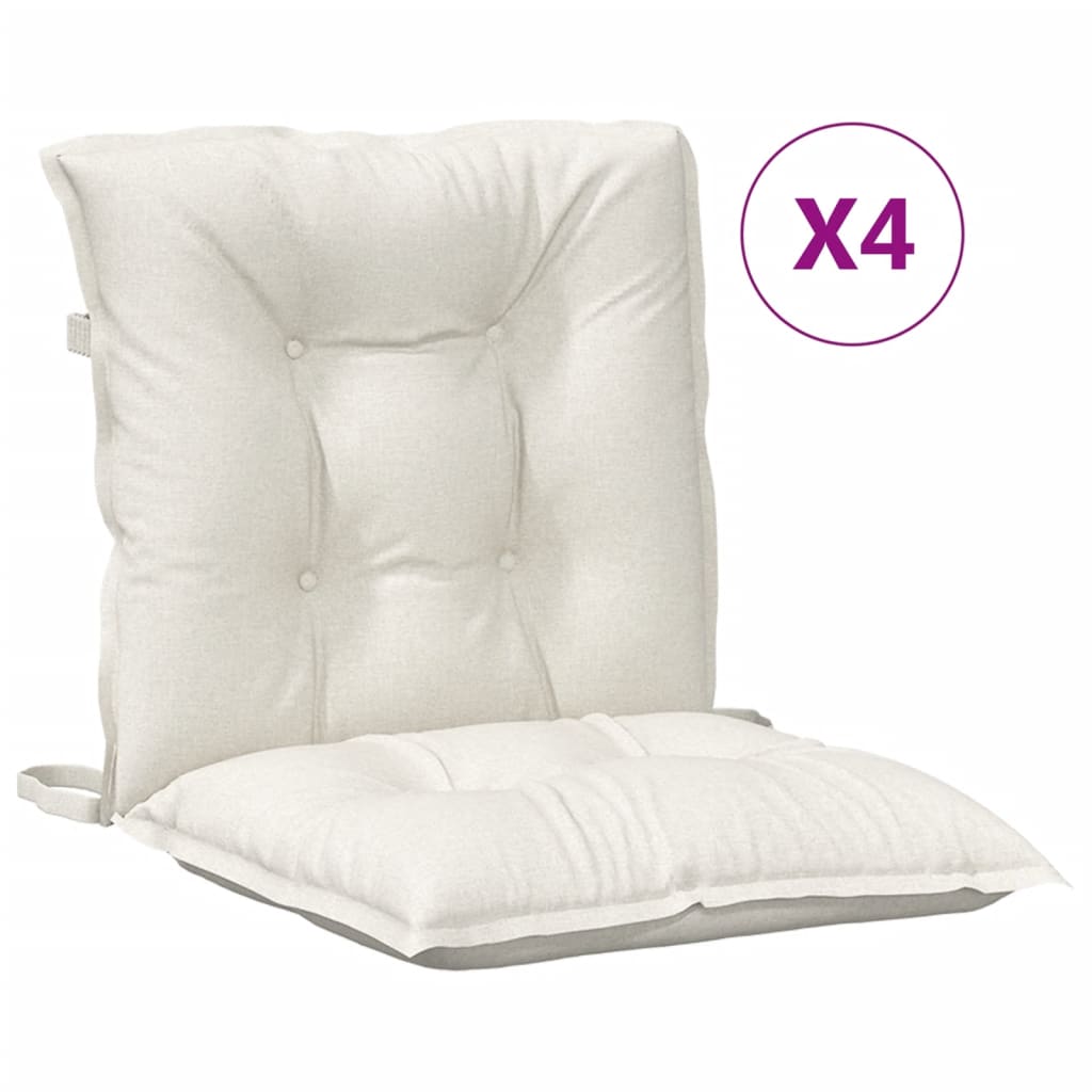 Maison Exclusive - Niedriglehner-auflagen 4 Stk. Melange Creme 10