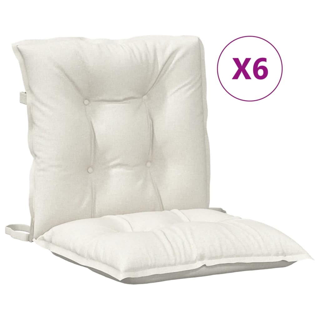 Maison Exclusive - Niedriglehner-auflagen 6 Stk. Melange Creme 10