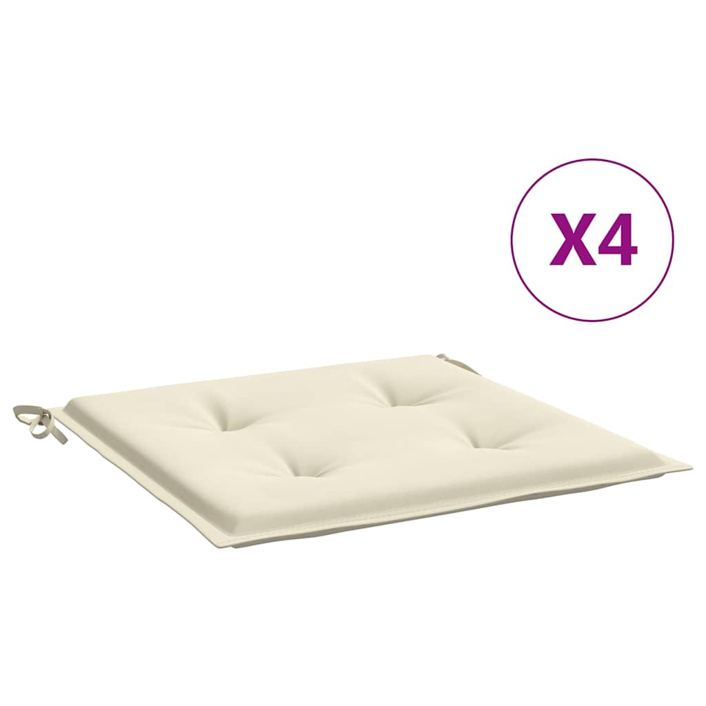 Maison Exclusive - Gartenstuhl-kissen 4 Stk. Creme 40x40x3 Cm Oxf