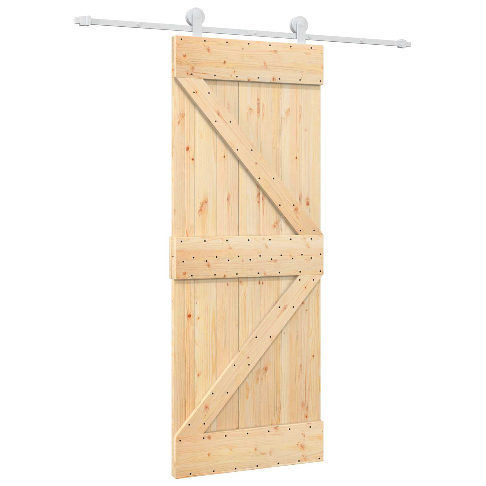Maison Exclusive - Schiebetür 80 X 210 Cm Massives Kiefernholz Na