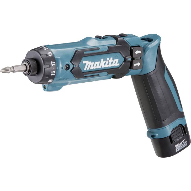 [neuwertig] B-ware Makita Akku-knickschrauber Df012dse 7.2v 1.5ah Li-ion 2-gang Inkl. 2 Akkus 530g