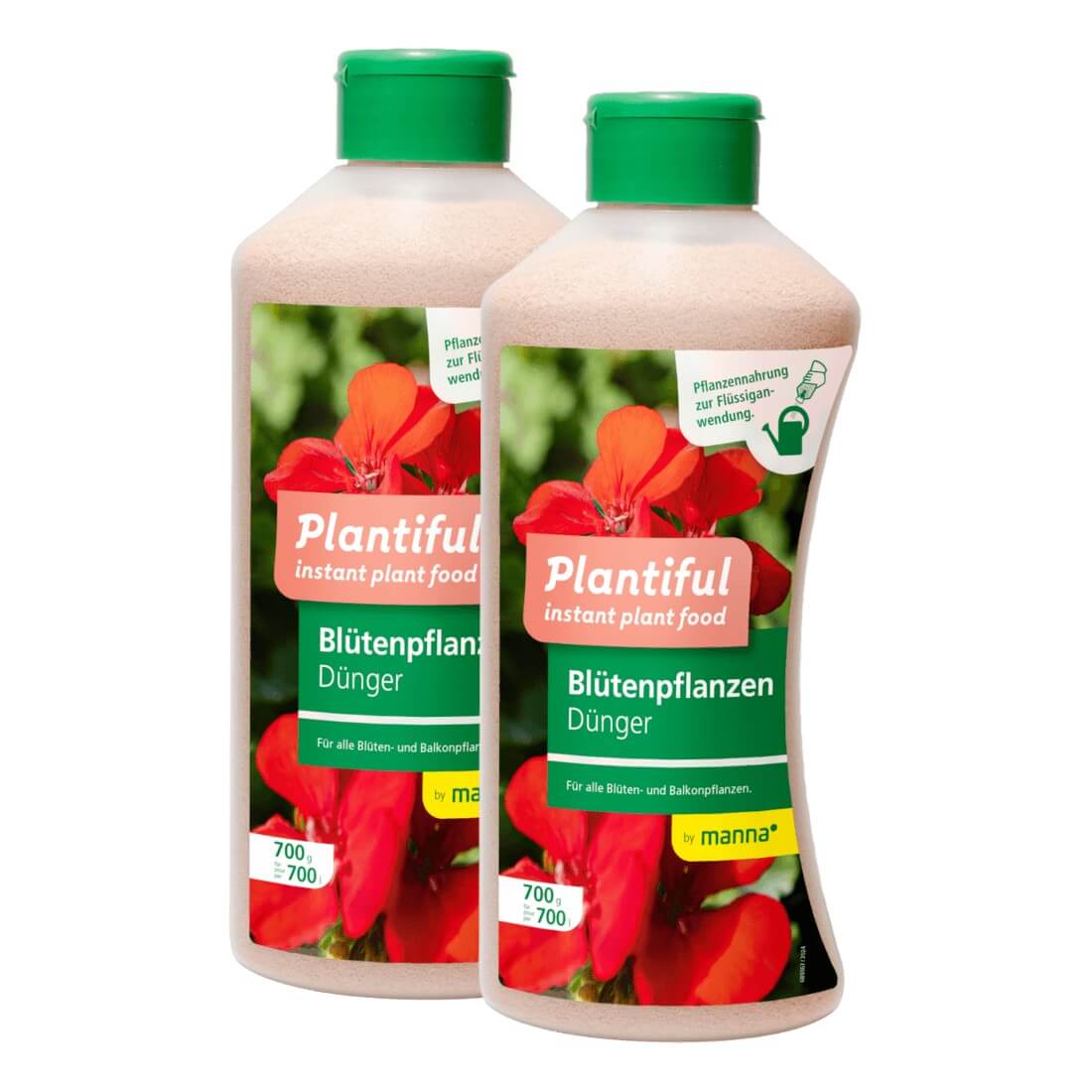 Manna Plantiful Blütenpflanzen 2x 700 G Instant Plant Food Blüten Balkon