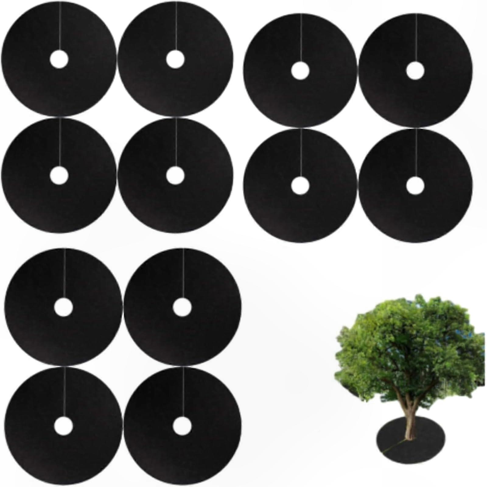 Unkrautvlies 52 Cm, 12er-set Mulchmatten Zum Schutz Von Bäumen Und Pflanzen
