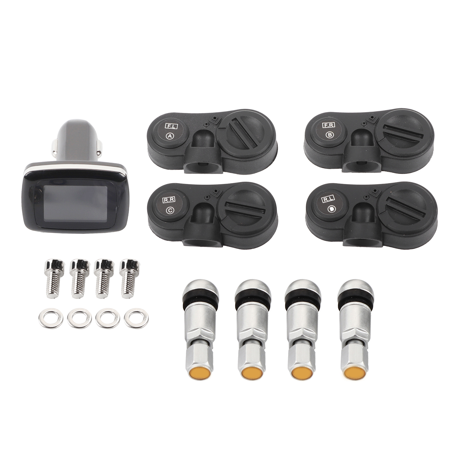 Tpms-reifendrucksensor Mit 4 Internen Sensoren, Zigarettenanzünder Für Smart-cars