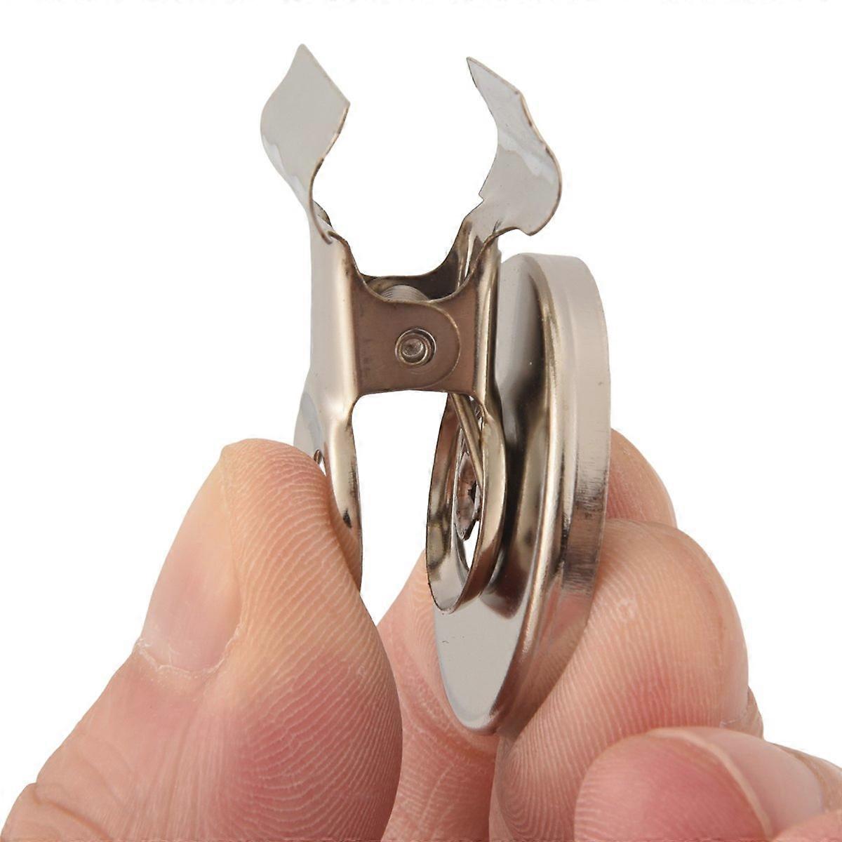 Set Mit 5 Magnetclips, 3 Cm, Für Kühlschrank, Silberner Wand-notizhalter, Starker Magnethalt, Ideal Für Küche Und Büro