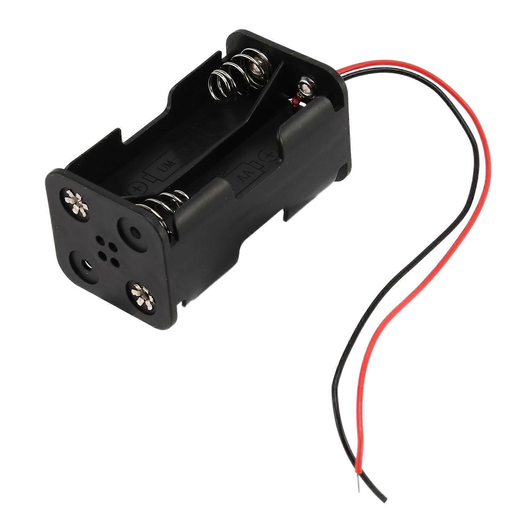 Black Tow Layers 4 X 1,5v Aa Batteriehalter Gehäuse Box Mit Kabeln