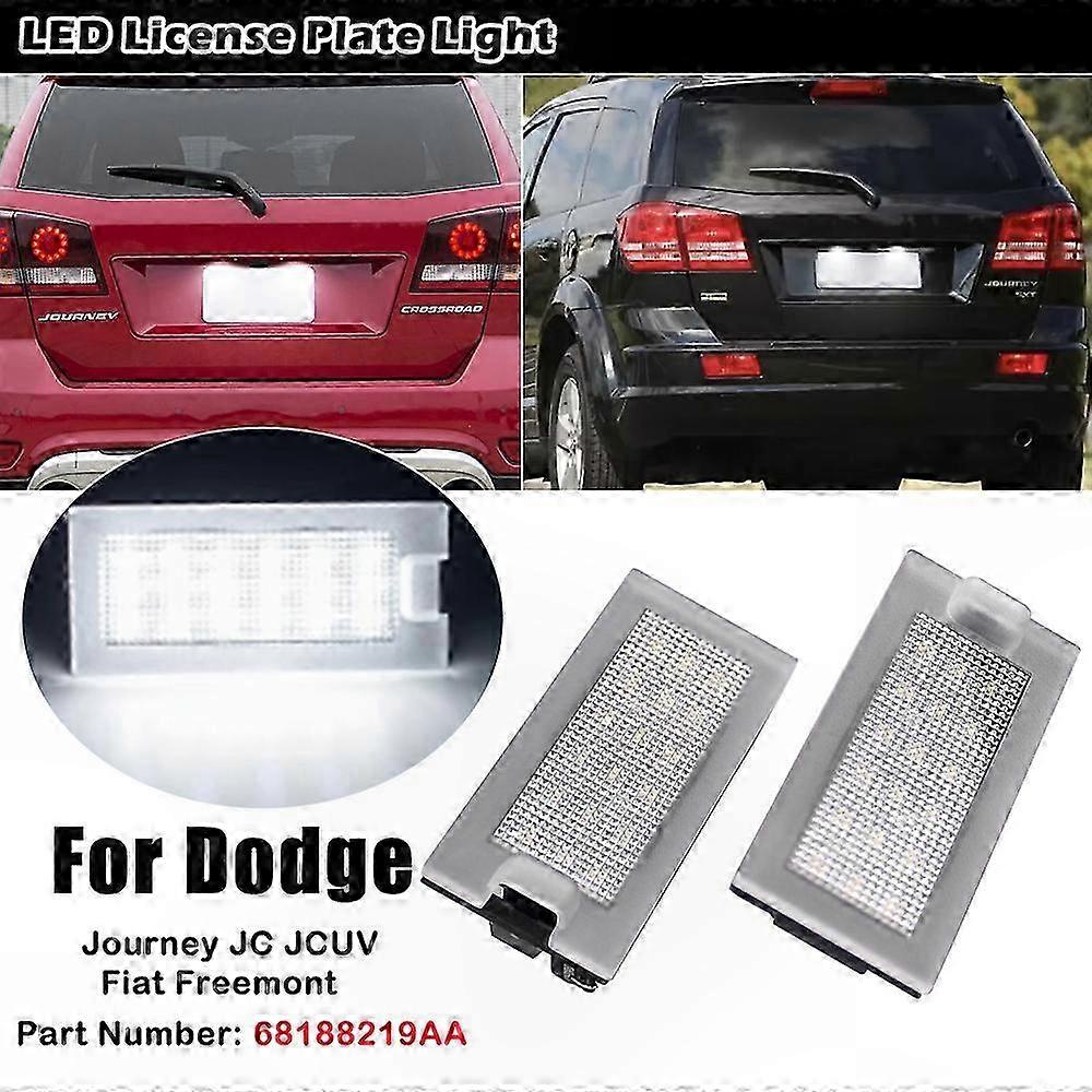 2 Stück Led-kennzeichenleuchten Für Fiat Freemont 2011-2015 Und Dodge Journey Jc Jcuv 2008+, Weiße Beleuchtung, Einfaches Austauschset, Fahrzeugkompatibel.