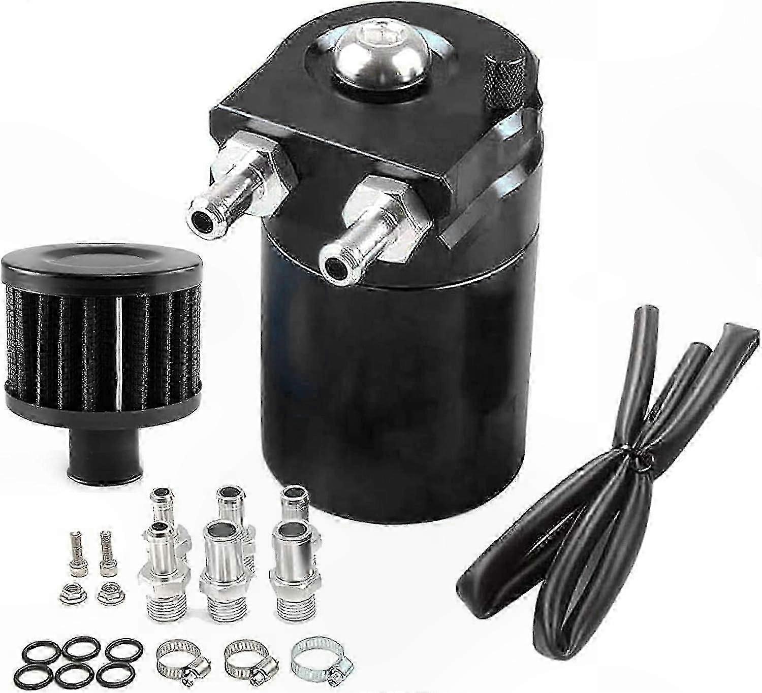 300-ml-ölabscheider Aus Aluminium Mit Luftfilter, Schlauch Und Zubehör Für Autos – Universalverteiler