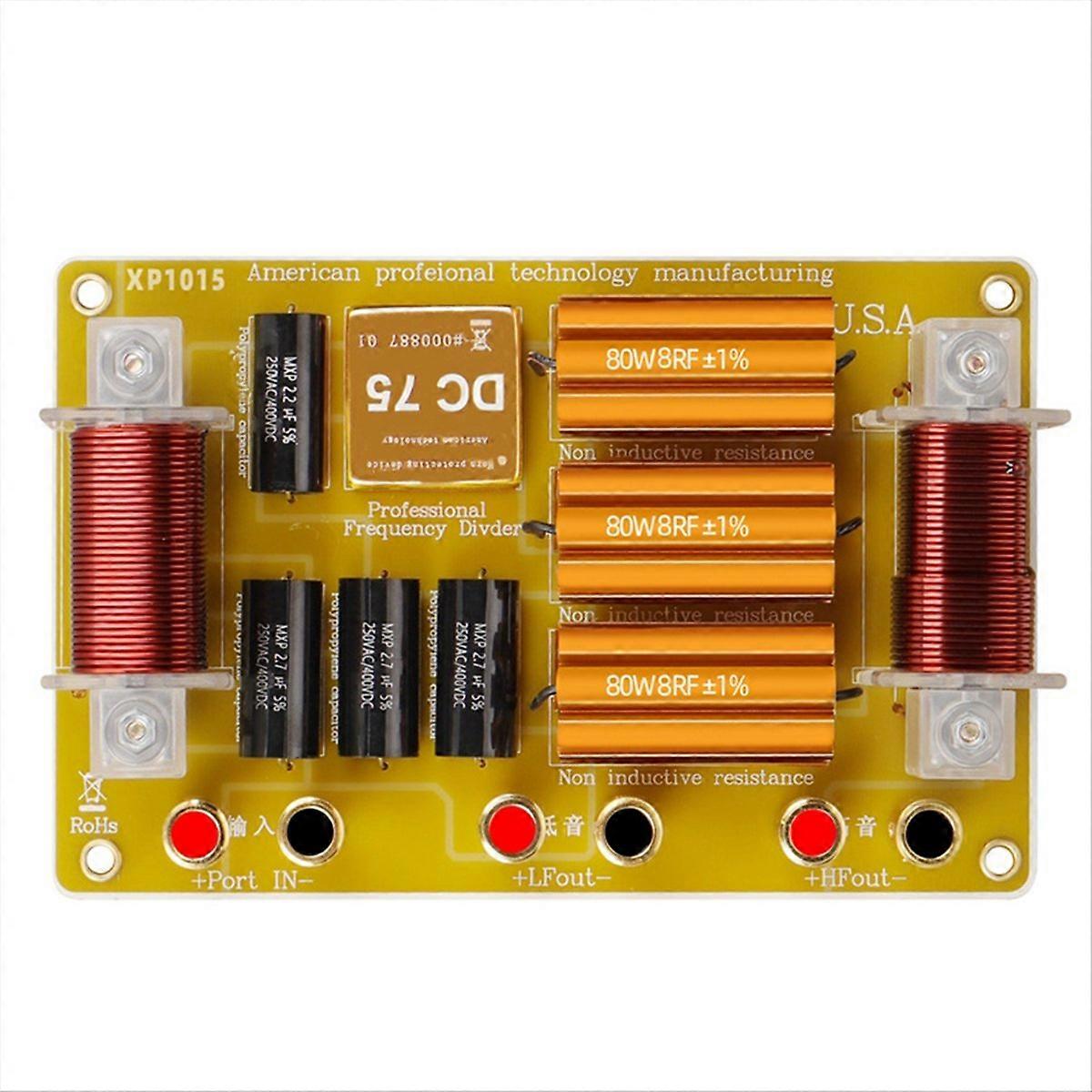 Bidirektionaler Audiosplitter, 2-wege-frequenzsplitter, Einzelmodul Für Lautsprecher, Kompakter Passiver Filter, Klangspektrummanagement, Kompatibel Mit Diy-lautsprechern, Präzise Dämpfung, Robuste Le