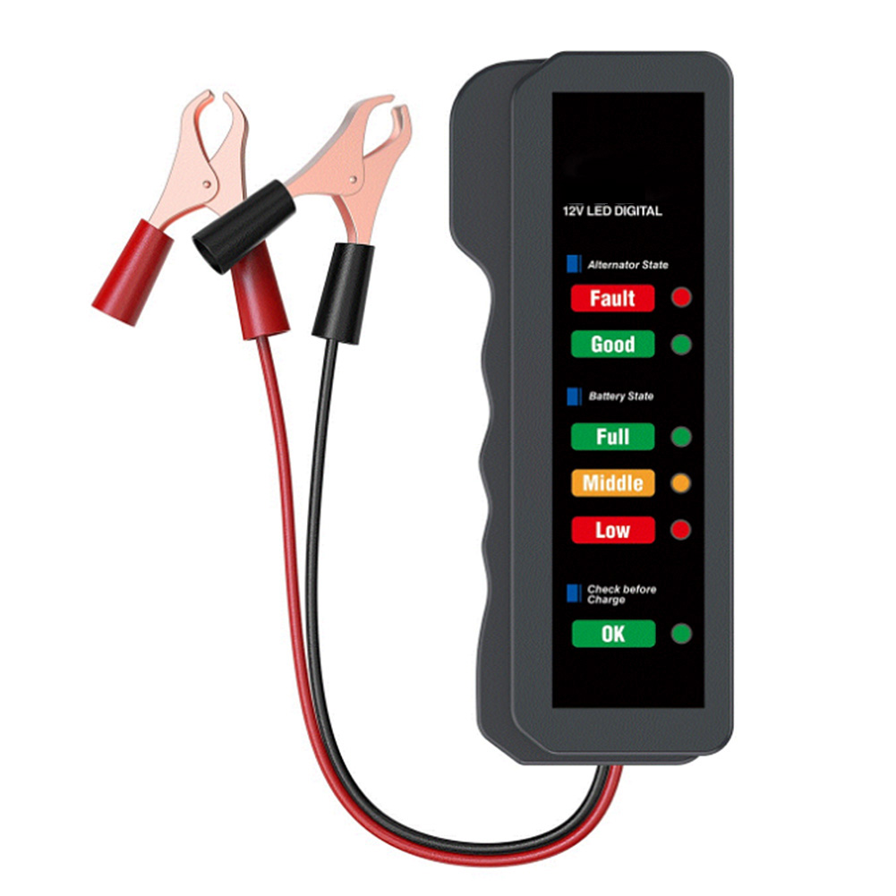 12v-autobatterietester Mit 6-led-anzeige, Lichtmaschinenprüfer Und Fahrzeugdiagnosefunktion