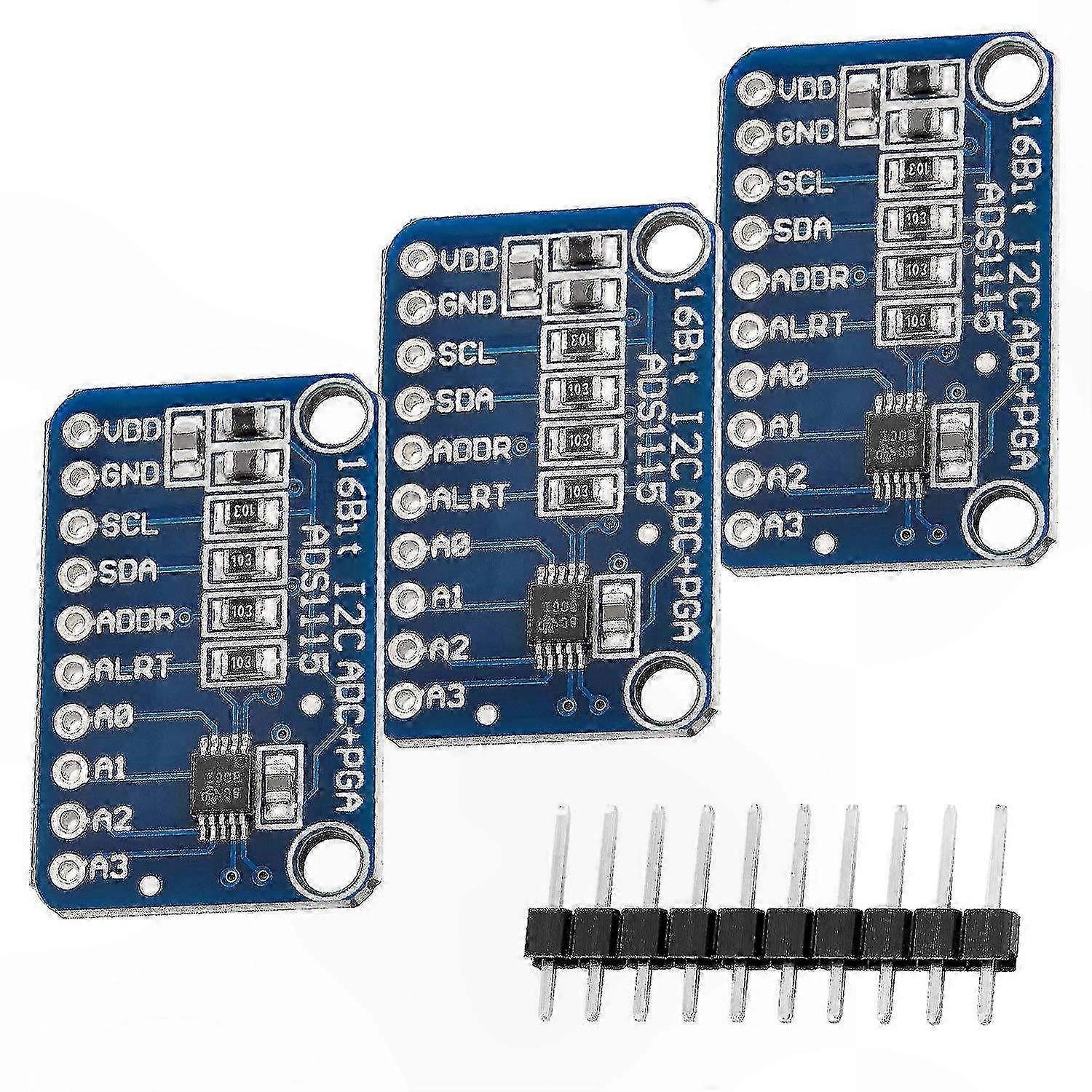 16-bit-4-kanal-adc-wandler Für Raspberry Pi, Mikrocontrollerkompatibel, Hochpräzises Analogmodul