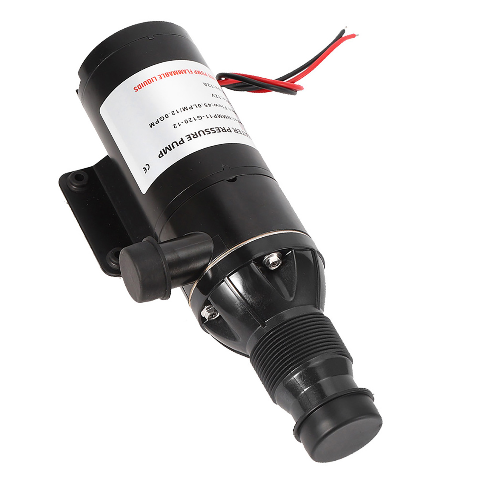 12v 45lpm 12gpm Selbstansaugende, Leise Abwasserpumpe Für Boote, Wohnwagen, Toiletten Und Landwirtschaft