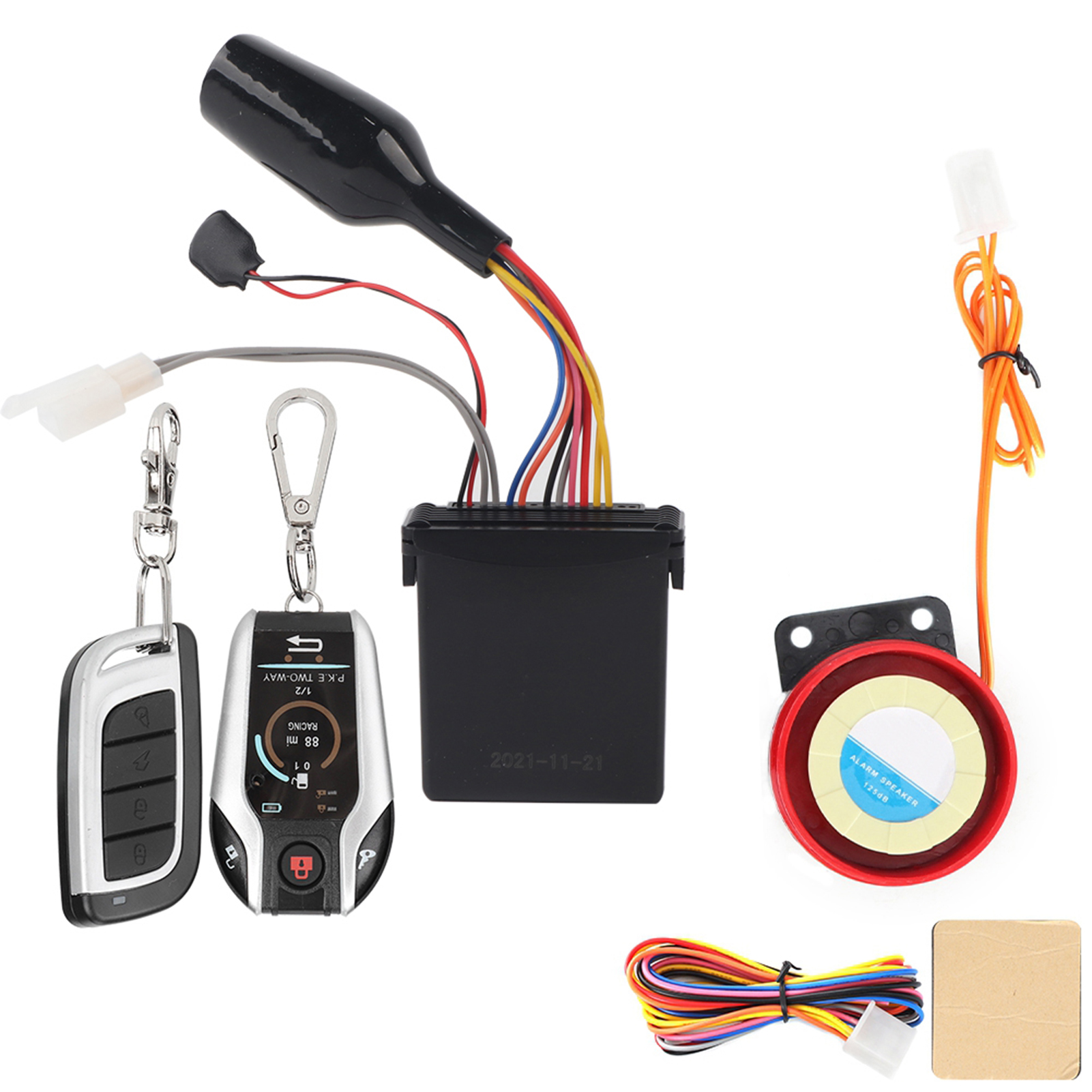 Motorradalarmanlage Mit Zwei Ausgängen, 105–125 Db, Wasserdicht, Diebstahlsicherung Mit Motorstarter, 2-wege-sicherheitssystem